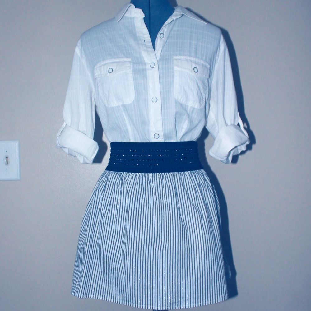 Heart Soul black and White mini skirt